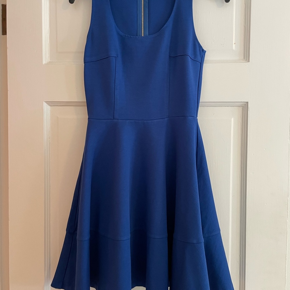 Bar III Blue Fit and Flare Mini Dress